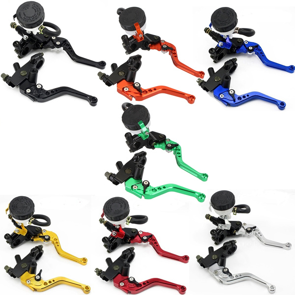 Universal 7/8 22mm Motorcycle Master Cylinder Dual Hydraulic Brake Clutch Lever Reservoir Pump Set for 125cc-500cc Motorcycles/Sport bike/Street bike/Scooter Universal 7/8 22mm Motorcycle Master Cylinder Dual Hydraulic Brake Clutch Lever Reservoir Pump Set for 125cc-500cc Motorcycles/Sport bike/Street bike/Scooter