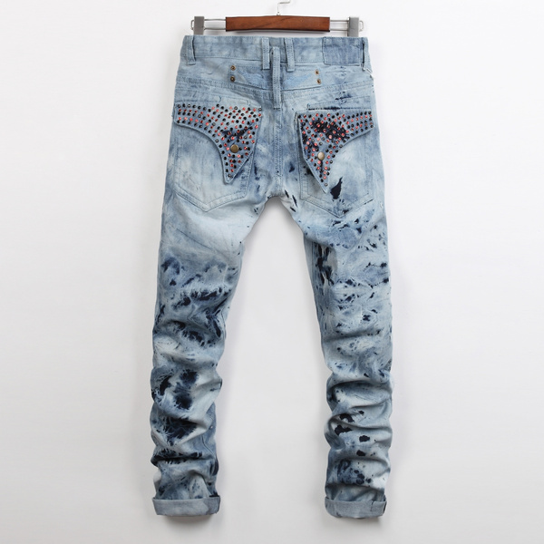 New Men's Fashion Jeans Pants Casual Trousers hot mens designer jeans ...