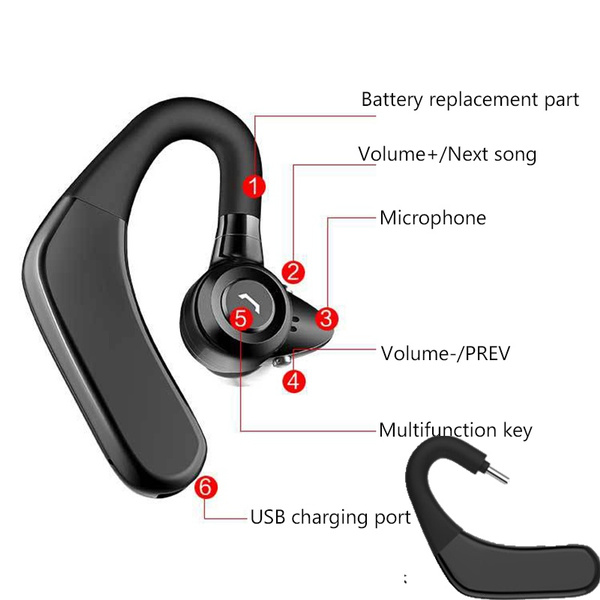 CSR4.1 Wireless Bluetooth Headset Replaceable Battery Bluetooth Headset Stereo Music Headphones