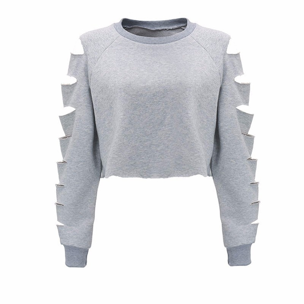 baggy cropped sweatshirt