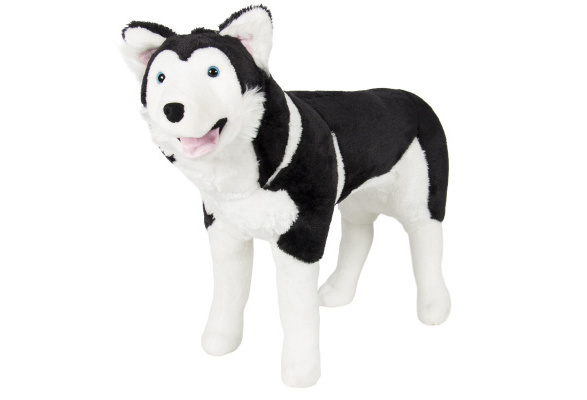 Large Husky Dog Plush Animal Realistic Soft Stuffed Toy Pillow Pet Wolf |  Wish