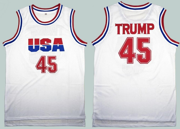 Donald Trump 45 USA Basketball Jersey 2016 Commemorative Edition