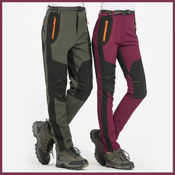 Men/Women Breathable Thermal Waterproof Pants Men Outdoor Sport Camping  Hiking Pants Fleece Outdoor Pants