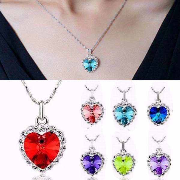 Ocean Heart Pendant. Heart Necklace, Blue Heart Necklace, Enamel Necklace,  Enamel Heart Necklace, Enamel Jewellery, Sea Necklace, Sea - Etsy