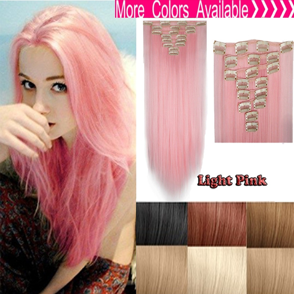 pink synthetic hair