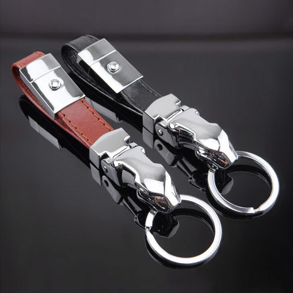 Luxury Men's Car Leather Keychain