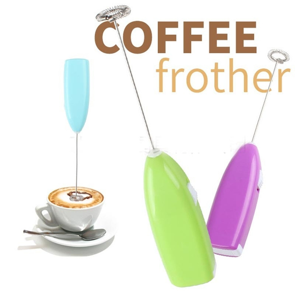 Mini Electric Milk Coffee Frother Egg Beater Kitchen Foamer Whisk Mixer  Tool