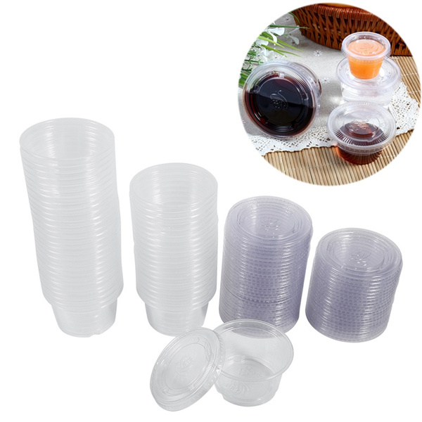 50 PCS Clear Plastic To Go Containers Disposable Take out Food