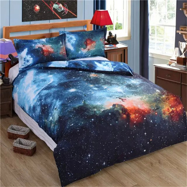 Esydream Home Queen Size Space Duvet, Space Themed Duvet Cover