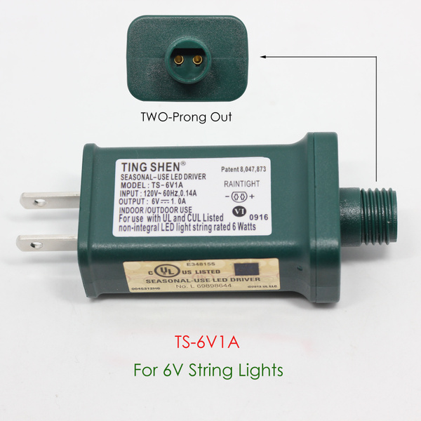 Ting Shen Ts 6v1a Led Adapter Us Plug Power Supply For 6v String Light Wish 7652