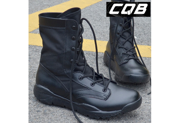 BULE Cqb Brand Lightweight Military Tactical Boots Summer Outdoor High Tops Combat Boots Desert Breathable Hiking Shoes