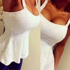Sexy Ladies Lace Floral Bodycon Strap Tank Top Vest Shirt Blouse Sleeveless Women Casual Strappy Cami NEW S M L XL