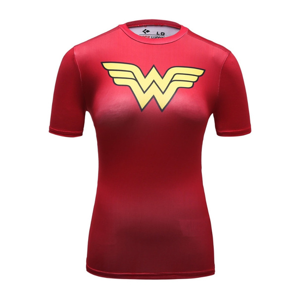 Womens Cool Style DC Comics Superhero Wonder Women T Shirts 3D Printed  Bodybuilding & Ladies Compression Tops