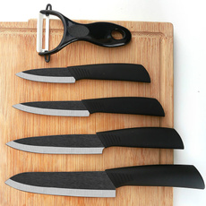 Top quality Gifts Zirconia black blade black handle 3" 4" 5" 6" inch + Peeler + covers ceramic knife set kitchen knives
