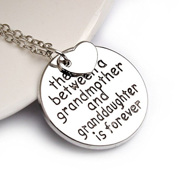 Love between a sale grandmother and granddaughter necklace