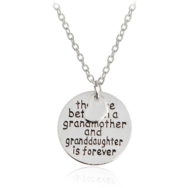 Grandma Granddaughter Necklace Pendant Grandson Family Jewelry Gift Grandmother 