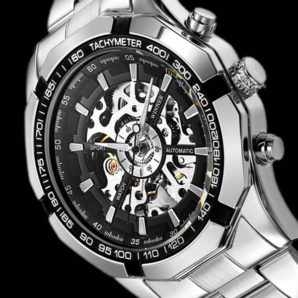 Montre-bracelet Skeleton Transparent Montres Mécaniques De Luxe ...