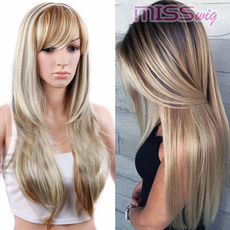 wig, Mixed Color, synthetic wig, fullwig