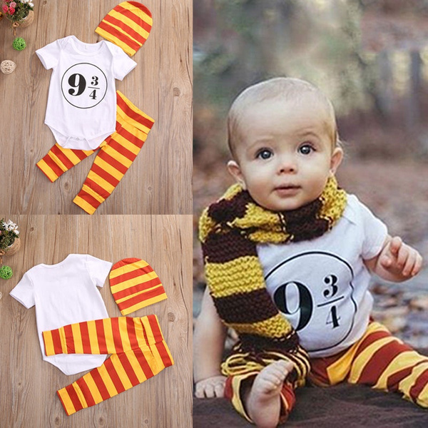 3 Pcs Nouveau Ne Bebe Garcons Filles Harry Potter Barboteuse Body Pantalon Vetements Tenues Wish