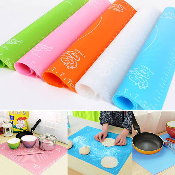 Silicone Rolling Cut Mat Sugarcraft Fondant Cake Clay Pastry Icing Dough Tool 