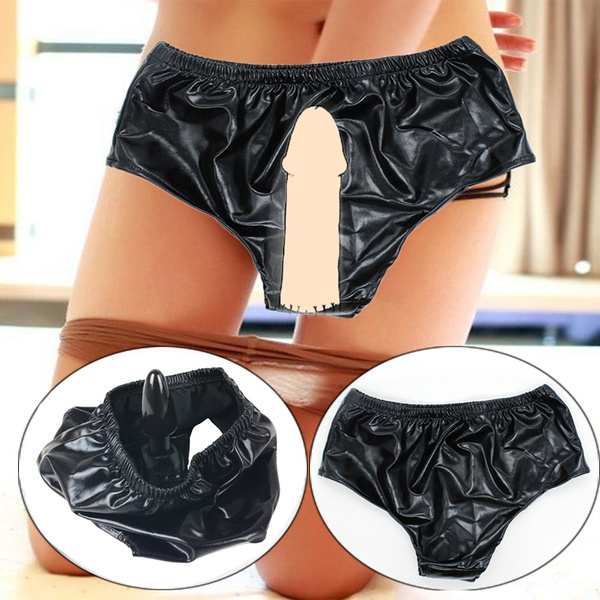 Women & Men Sexy Toy Sexy Underwear with Butt Plug High Simulation