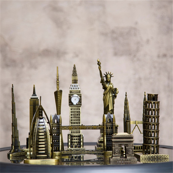 World's Famous Landmarks Metal Model The Statue of Liberty Tower ...