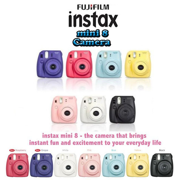 Fujifilm Instax Mini 8 Instant Film Camera All Colors Sheets Polaroid Wish