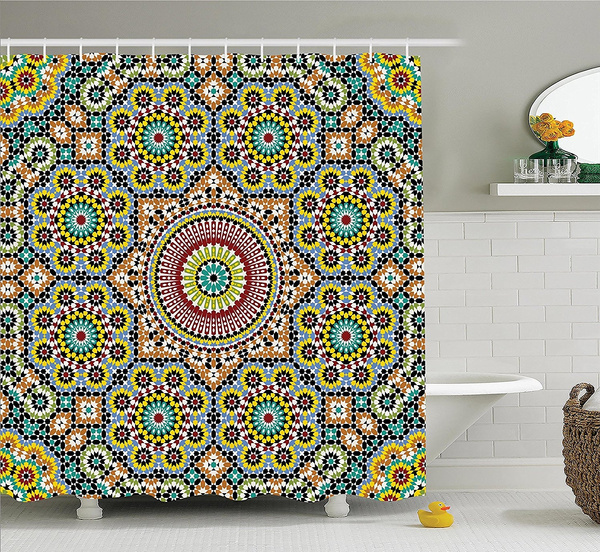 Arabian Cultural Engraving Art, History Of Shower Curtains