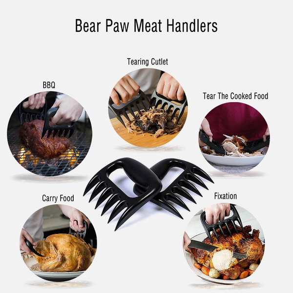 Bear Claw Meat Shredder Barbecue Meat Claw - Shredding Handling & Carving  Food - Claw Handler Set for Pulling Brisket from Grill Smoker or Slow  Cooker 