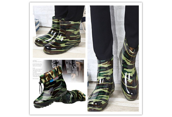 Rain Boots Men's Outdoor Boots Anti-Slip Overshoes Fashion Men's