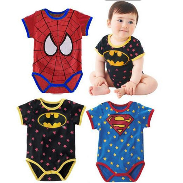 Lindo Mameluco Para Bebe Superman Spider Man Conjunto De Ropa Para Bebes De Una Pieza Wish