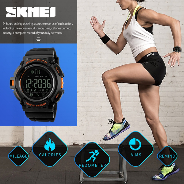 Smart watch fashion skmei 1245 digital watch pedometer fitness tracker  clock heat | Wish