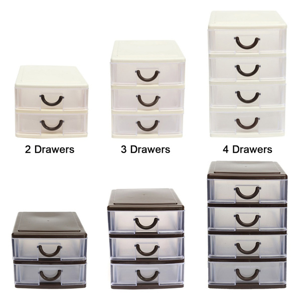 Plastic Storage Bins with 5 Drawers,Durable Plastic Drawers