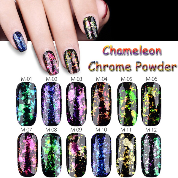 0.2g/Jar Chameleon Pigment For Nails Holographic Chrome Flakes