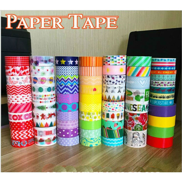 10 Roll Cartoon Washi Tape Set Cute Adhesive Colorful Stickers