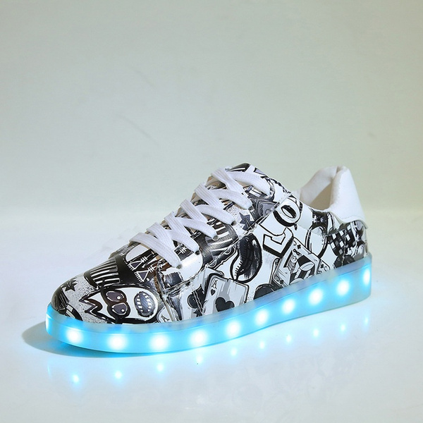 Basket Colorful Luminous Led Shoes Unisex Adult Homme Femme Lumineuse Schoenen Light Up Chaussures Men Casual Led Shoes