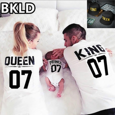 100% Cotton King Queen Princess Prince T-Shirts Mother And Daughter Family Daddy Son Letter T Shirts Matching Suits The Family 07 Tops Tee