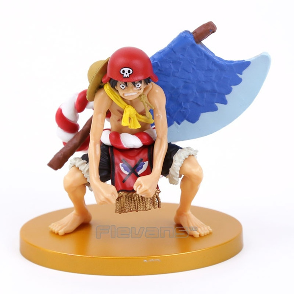 9 PCS/SET Anime DXF One Piece Film Gold Characters with White Cloth Luffy  Figure Collection Toys