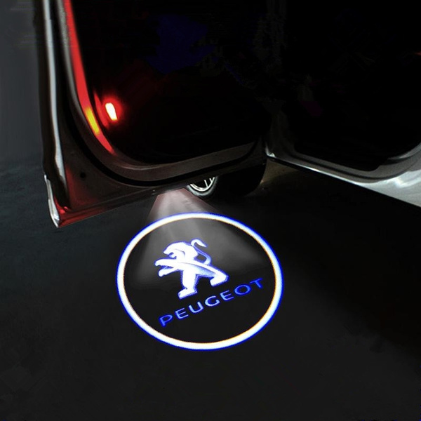 2X Car Door Light 3D Car LED Welcome Light Car Logo Light for PEUGEOT 508 408 607 806 807 RCZ 206 307 406 Ghost Shadow light FSC | Wish