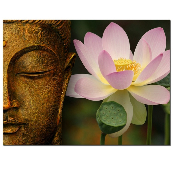 Buddha Om Lotus Art Print Framed or Unframed
