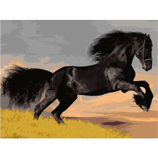 horse, diydigitaloilpainting, modern abstract oil painting, Home Decor