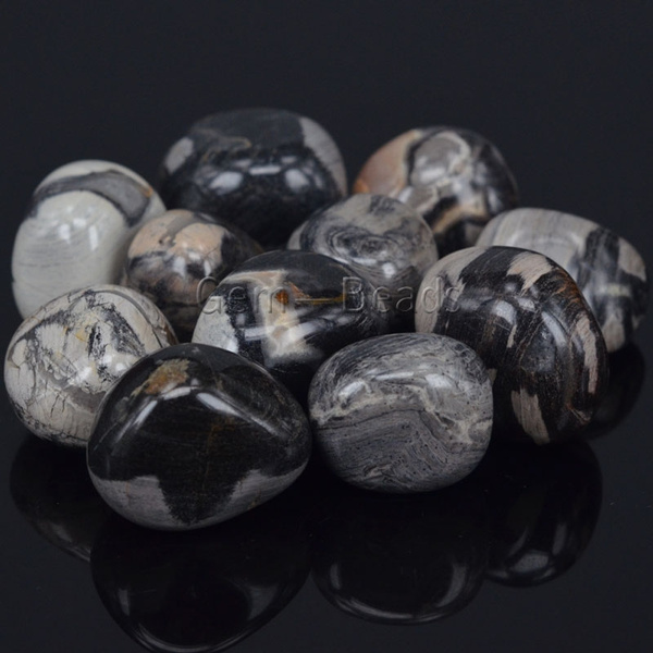 Bulk Tumbled Silver Leaf Jasper Stones From Australia Natural Polished Gemstone Supplies For Wicca Reiki And Energy Crystal Healing Wish