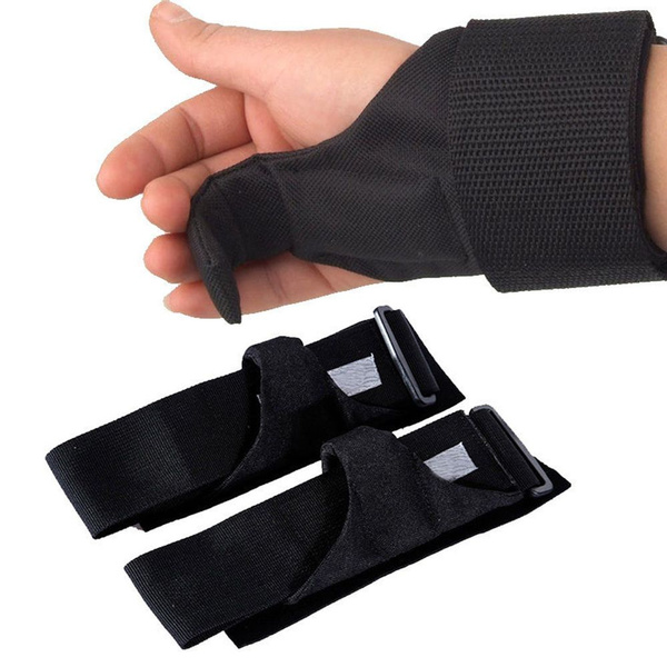 1Pair New Arrival Adjustable Wraps Brace Weight Lifting Hook Training Wrist  Support Gym Straps Black Gloves Gym Grips Straps Wrist Support Weight  Lifting Hooks Body Training Equipment