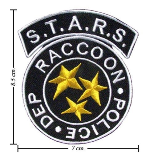 Resident Evil Raccoon Police Stars Biohazard Iron Sew Patch Badge On  Embroidery