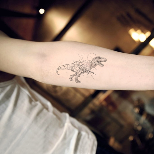 The new small fresh and original Harajuku dinosaur tattoo tattoo tattoo  lovely fresh and waterproof | Wish