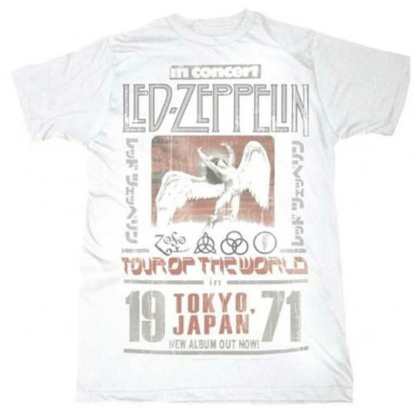 camiseta led zeppelin branca