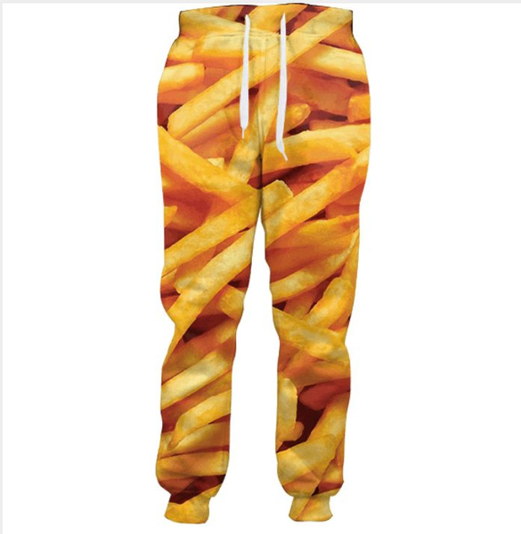  Fries Fashion Unisex Apparel Funny Sweatpants Graphic