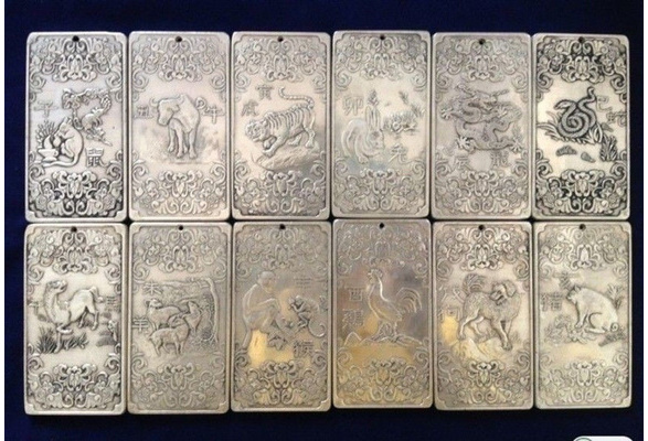 collectibles Chinese Old Wealth comes tibet Silver Bullion thanka amulet 