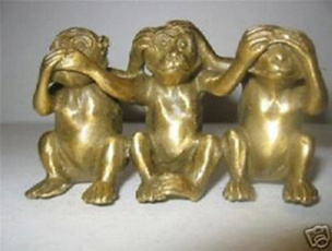 Brass, Collectibles, monkey, No