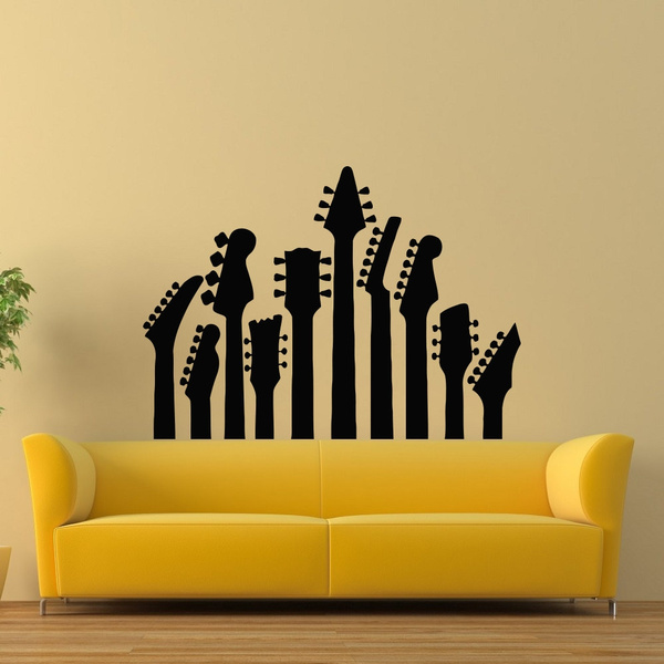 Guitar Wall Decal Al Instrument Decals Vinyl Stickers Living Room Boy Bedroom Dorm Recording Studio Decor Wish - Vinyl Stickers For The Wall Guitar Wall Decal Al Instrument Decals Vinyl Stickers Living Room Boy Bedroom Dorm Recording Studio Decor Wish - Vinyl Stickers For The Wall